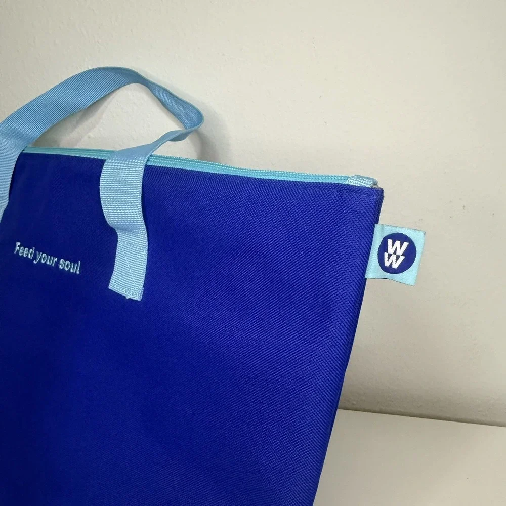 WW Weight Watchers Insulated Cooler Tote Bag Royal Blue Feed Your Soul 19x12